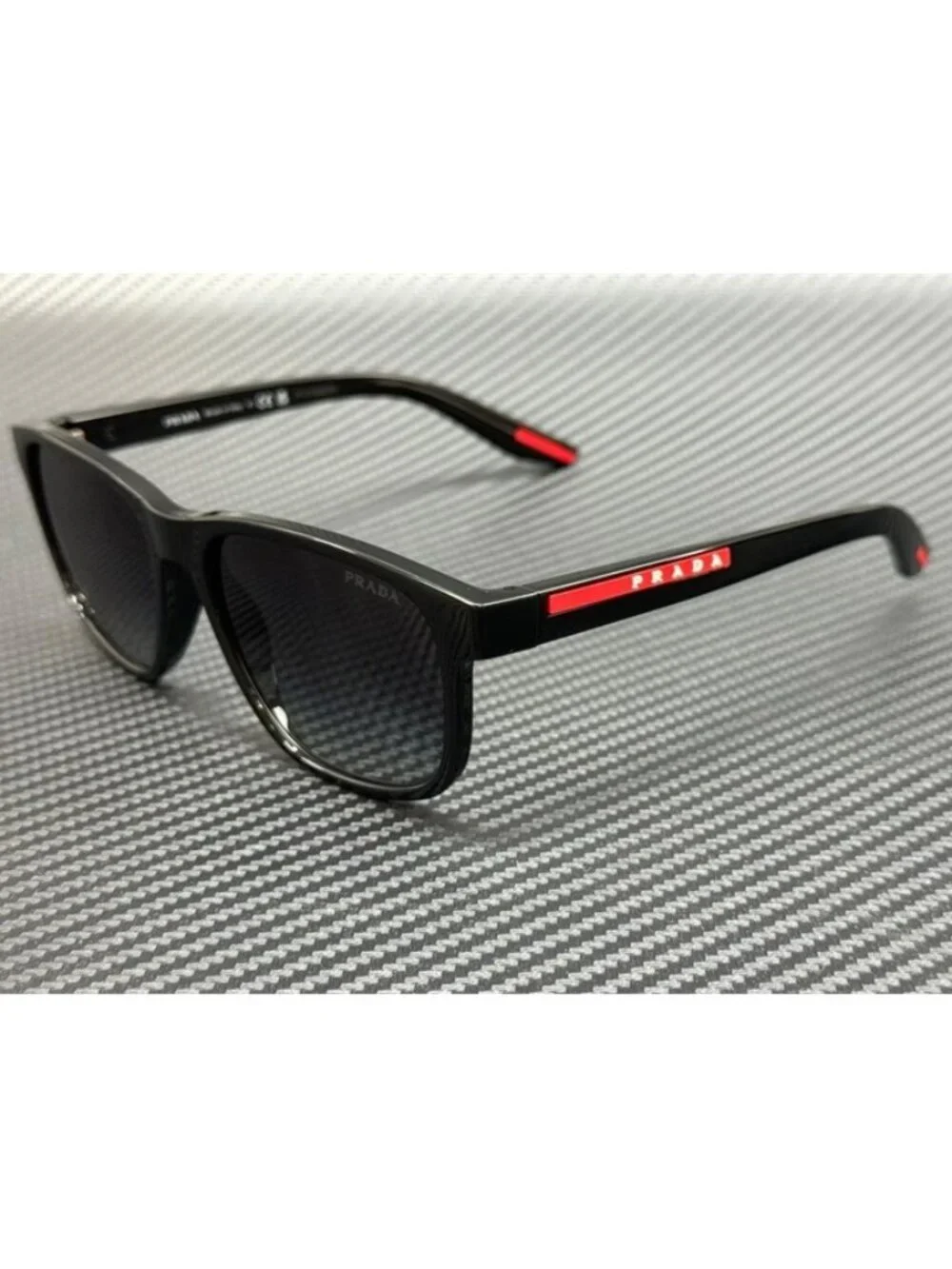 New Prada Linea Rossa Men Black Sunglasses 56-17-145